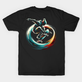 Skater Vortex with Back Print T-Shirt